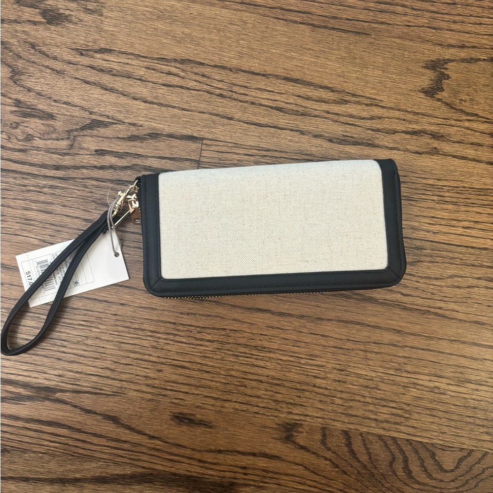 a new day Black and Cream Wristlet Wallet